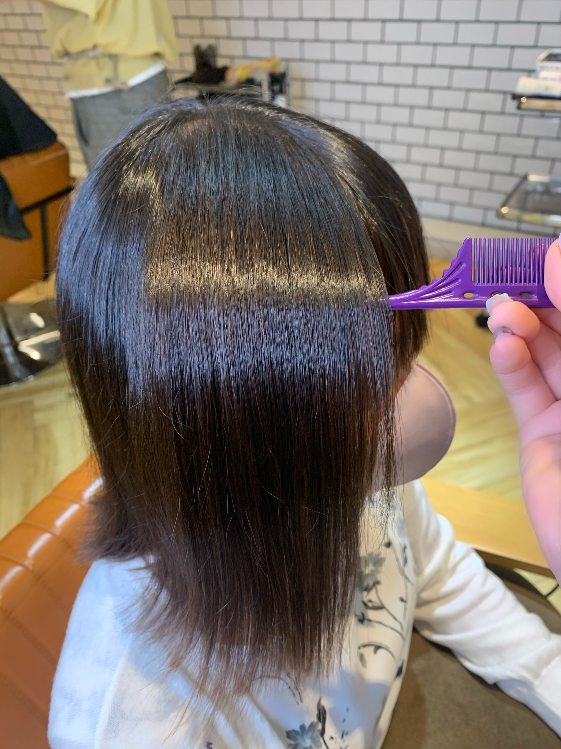 前髪縮毛矯正のafter写真
