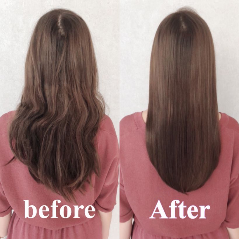 縮毛矯正のビフォーアフター｜広がるクセが自然なストレートに変わった実例